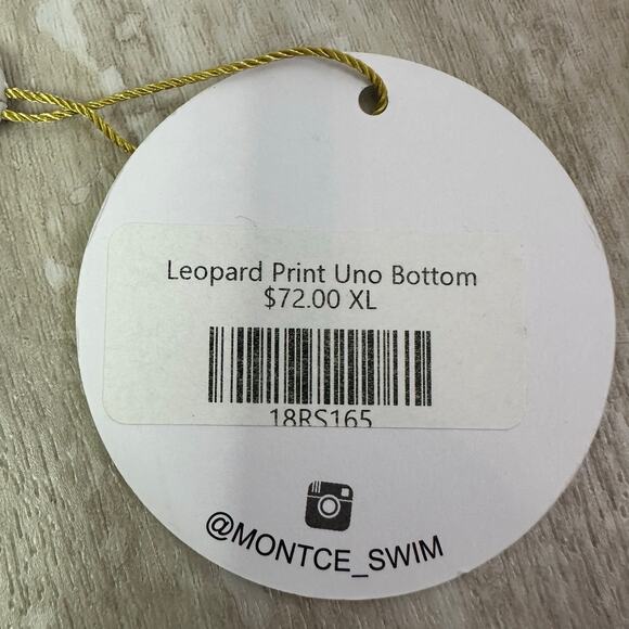 NEW Montce Uno Bikini Bottom Leopard Size XL - Picture 5 of 6